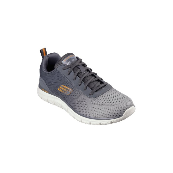 Basket Skechers homme 232399 OLV noire/verte semelle mémoire de forme sport