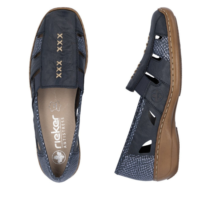 Mocassins Rieker référence 41385-15 très confortable, léger, souple, grande largeur