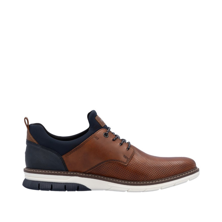 Derbie, basket, homme rieker marron cuir