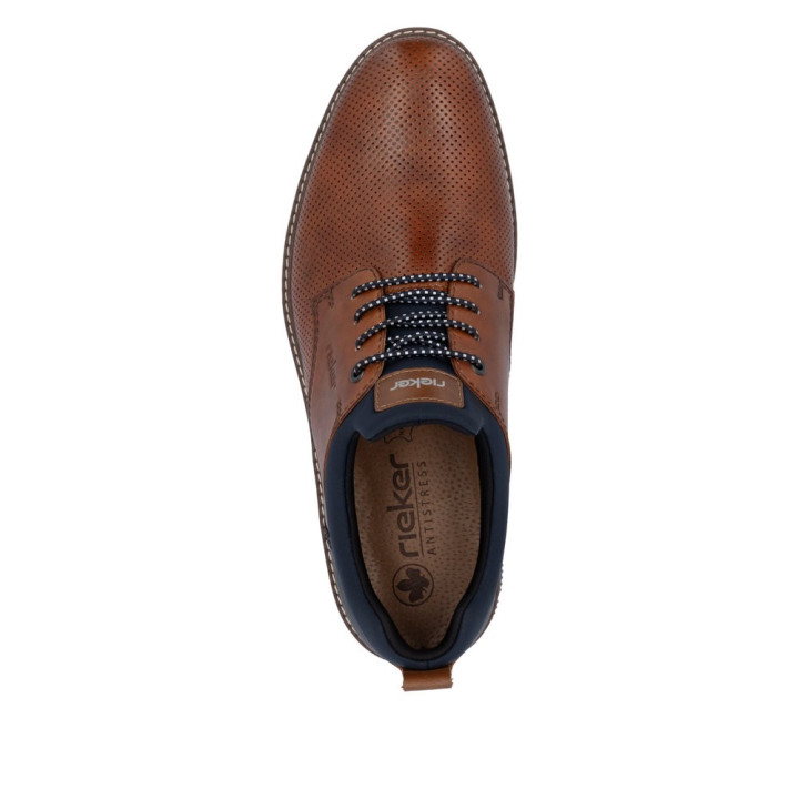 Derbie, basket, homme rieker marron cuir