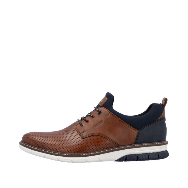 Derbie, basket, homme rieker marron cuir