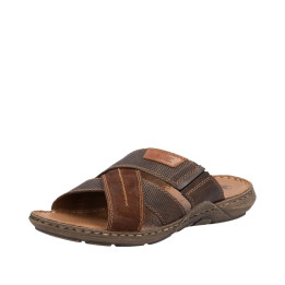Mule rieker homme cuir marron