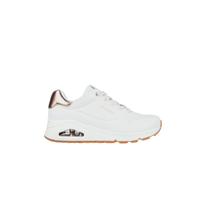 Basket Skechers 155196 WHT femme blanche Uno mémoire de forme