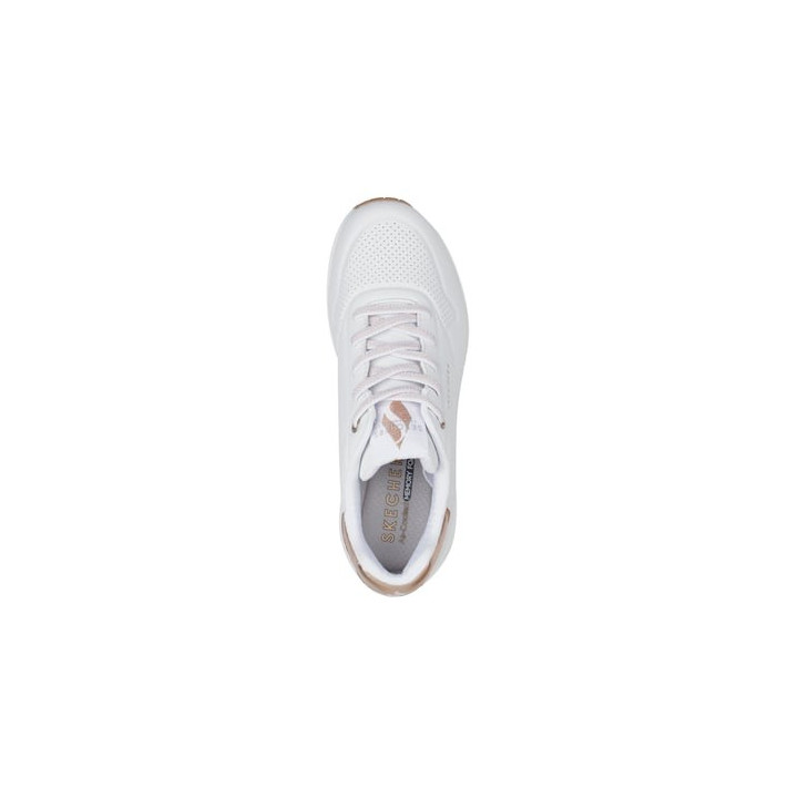 Basket Skechers 155196 WHT femme blanche Uno mémoire de forme