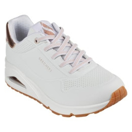 Basket Skechers 155196 WHT femme blanche Uno mémoire de forme