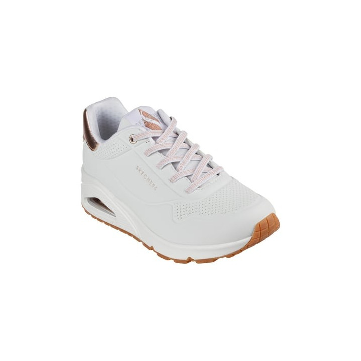 Basket Skechers 155196 WHT femme blanche Uno mémoire de forme