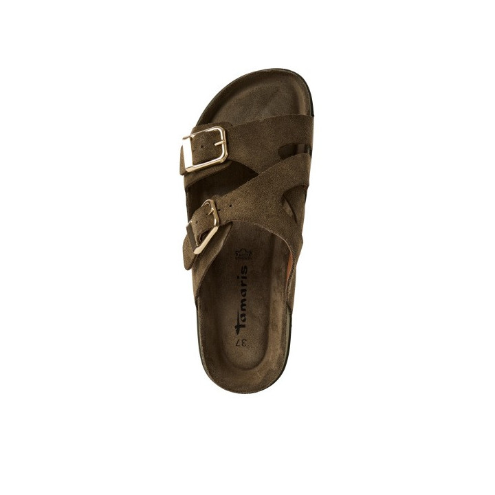 Mule Tamaris 27500 Olive cuir vert