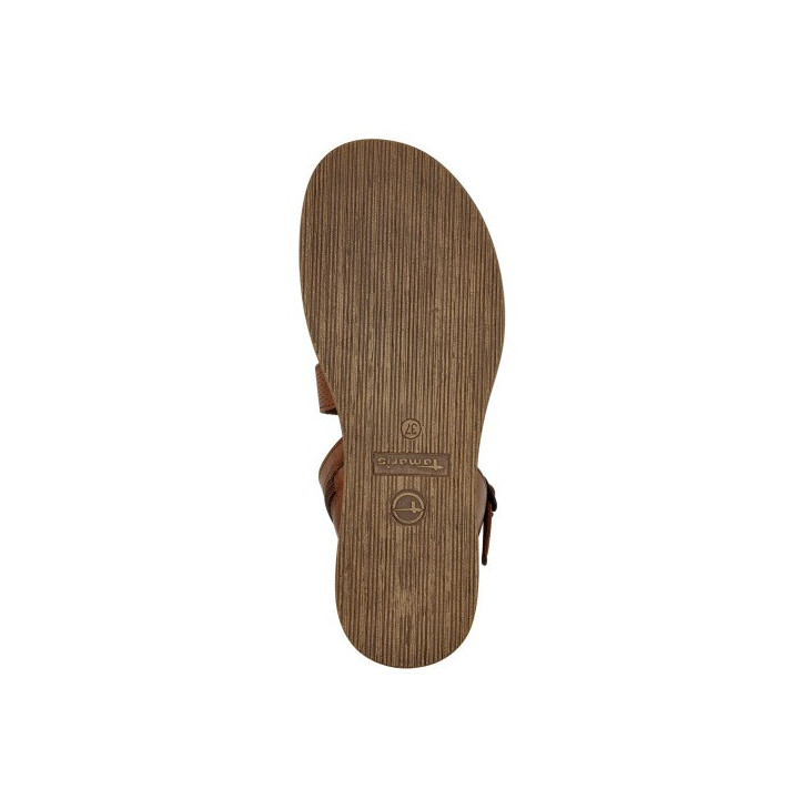 Sandale femme Tamaris 28210 Cognac cuir marron