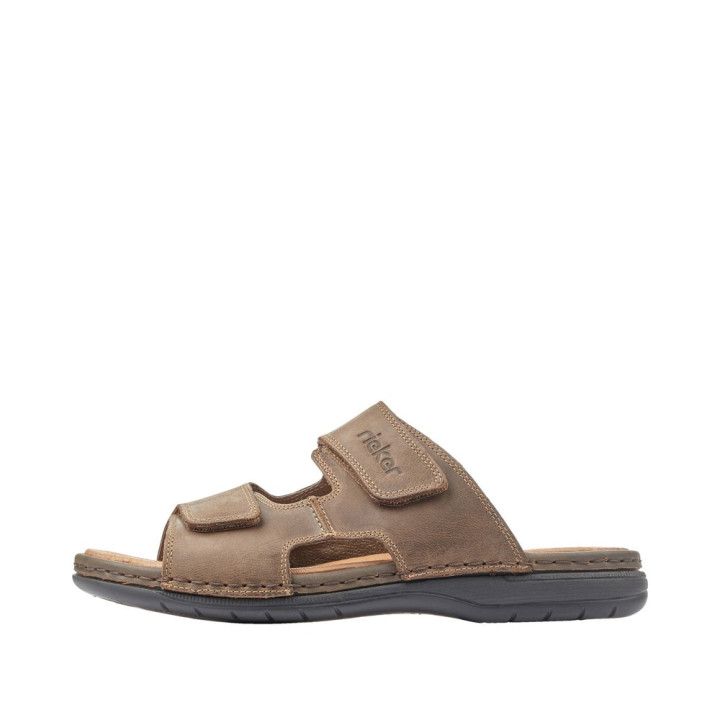 Mule rieker homme cuir marron