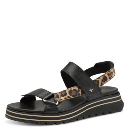 Sandale femme Tamaris 28267 Black/Léopard en cuir