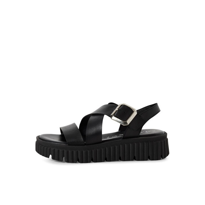Sandale Tamaris femme 28705 Black noire en cuir