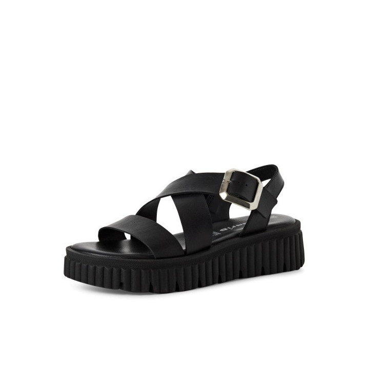 Sandale Tamaris femme 28705 Black noire en cuir