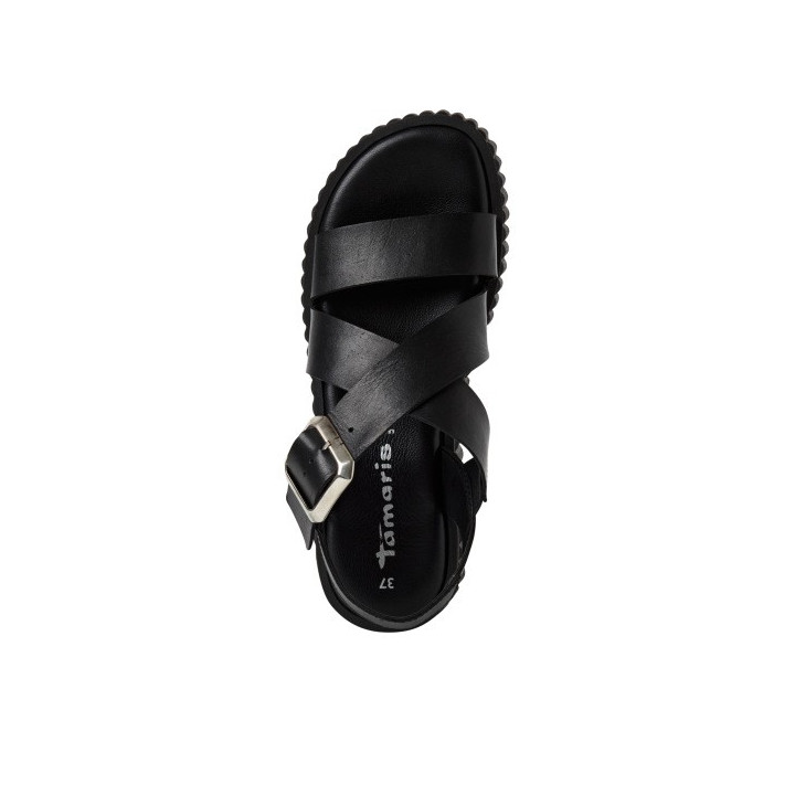 Sandale Tamaris femme 28705 Black noire en cuir