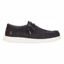 Mocassin Hey Dude homme Wally Sox mesh Black noir