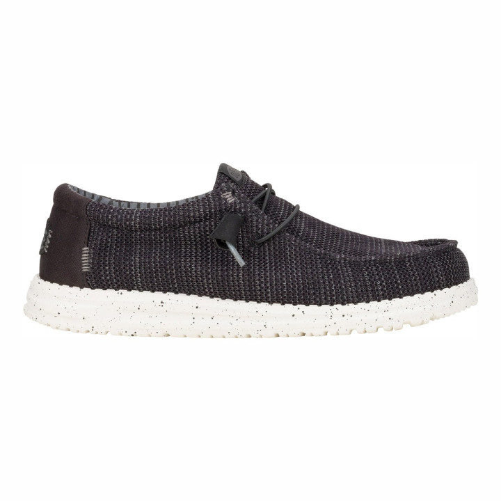 Mocassin Hey Dude homme Wally Sox mesh Black noir