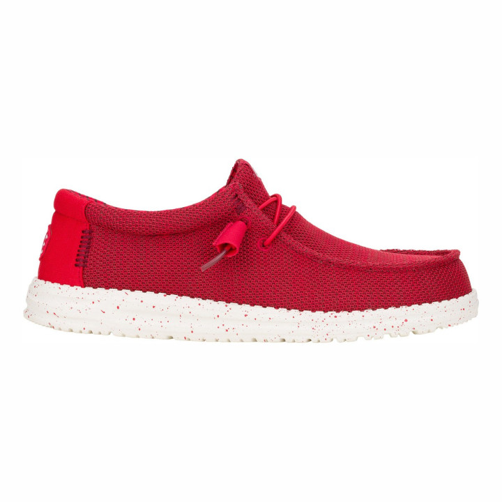 Mocassin Homme Hey Dude Wally Mesh Sox Rouge