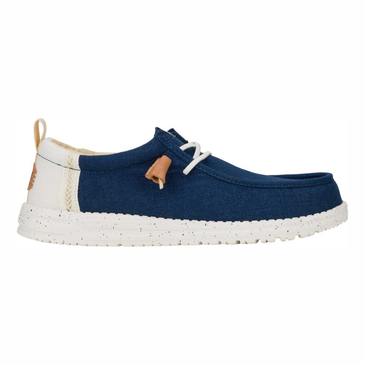 Mocassin Homme Hey Dude Wally Summer Linen Blue