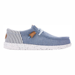Mocassin Homme Hey Dude wally denim bleu jean