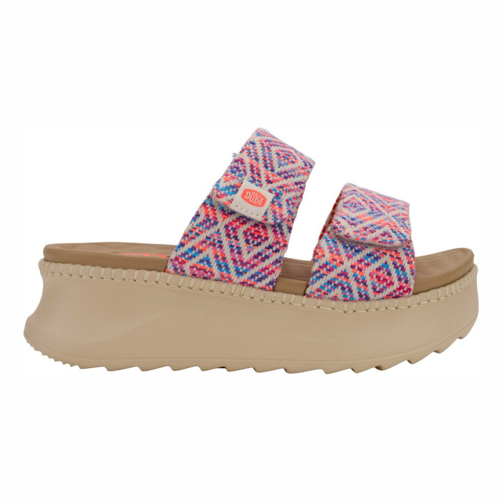 Mule Femme Compensée Hey Dude Delray Slide Surf Baja Multi