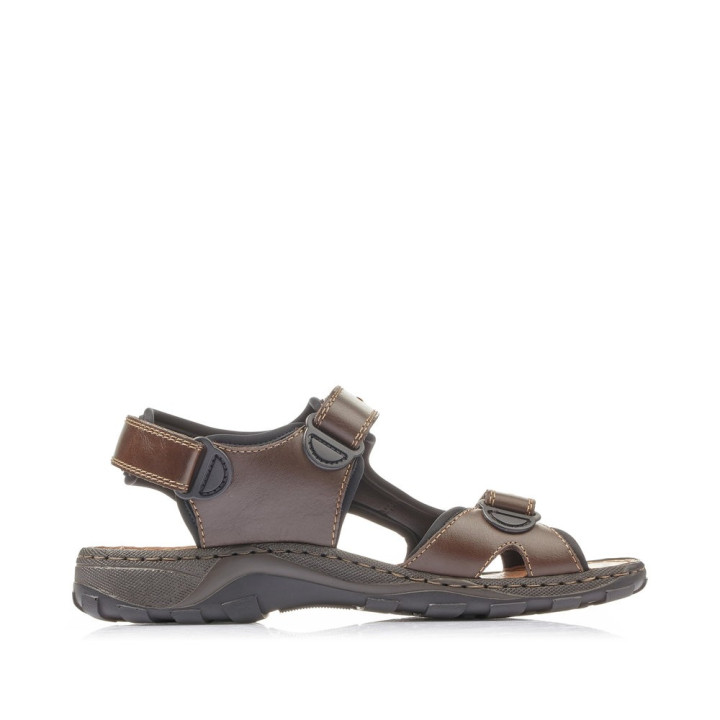 Sandale homme rieker cuir marron 26061-25