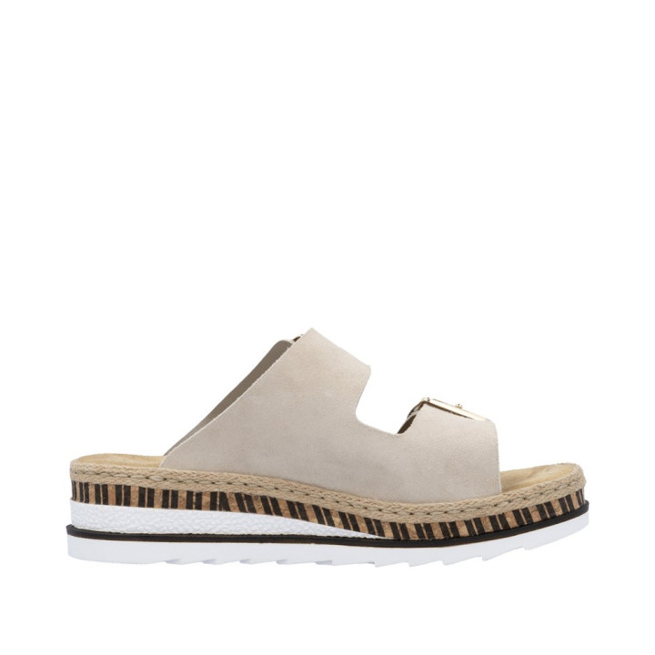 Mule RIEKER femme en cuir avec une semelle moelleuse V7955-60