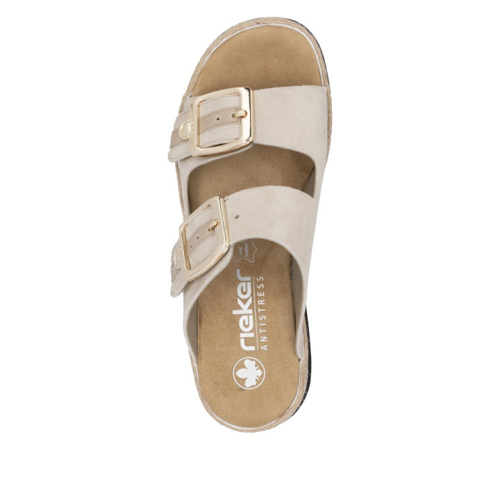 Mule RIEKER femme en cuir avec une semelle moelleuse V7955-60