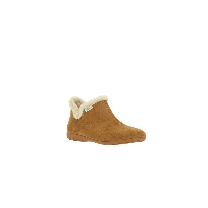 Chausson bottillon camel, Maison de l'Espadrille.