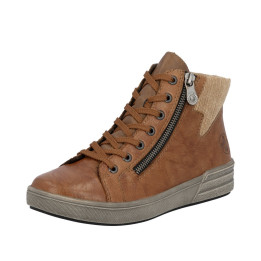 Chaussures montantes maron zippée  femme RIEKER X0709-22