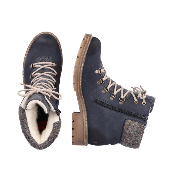 Bottines femme bleu foncé, RIEKER Y9131-14