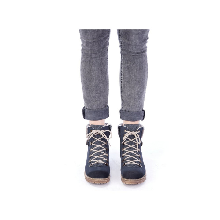 Bottines femme bleu foncé, RIEKER Y9131-14