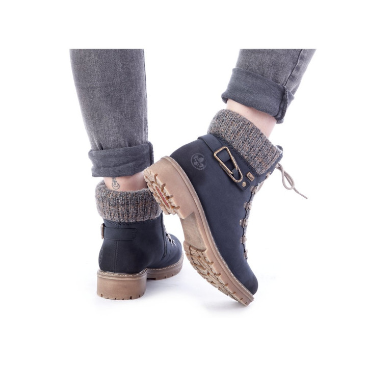 Bottines femme bleu foncé, RIEKER Y9131-14