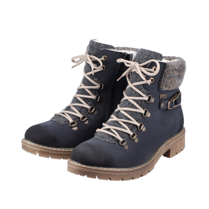 Bottines femme bleu foncé, RIEKER Y9131-14