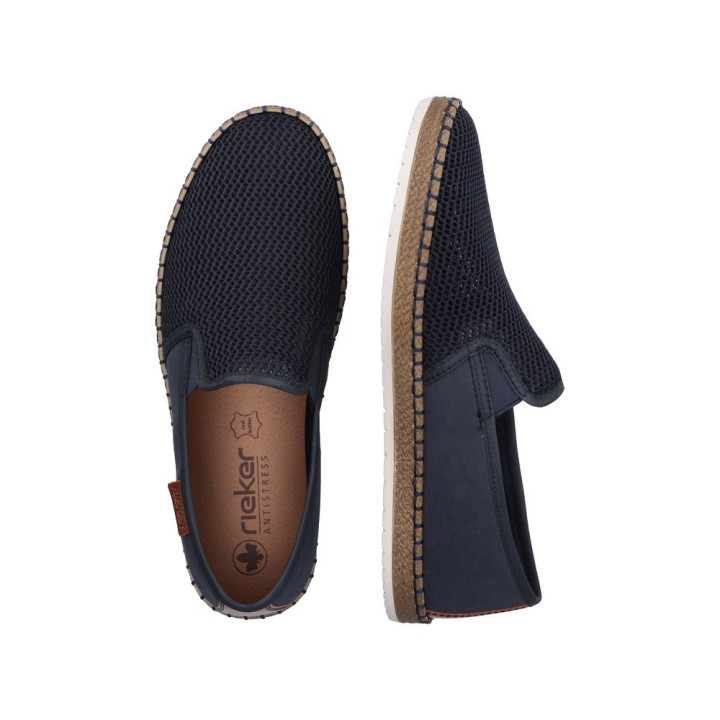 Mocassin rieker homme bleu B5265-14