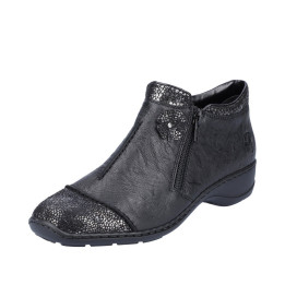Bottines noires en cuir RIEKER  58388-01