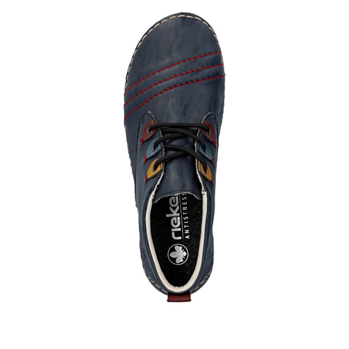 Bottine bleu Rieker.