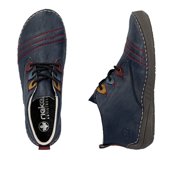Bottine bleu Rieker.