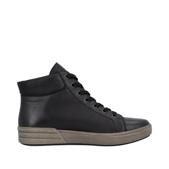 Bottine noir en cuir RIEKER X0709-01