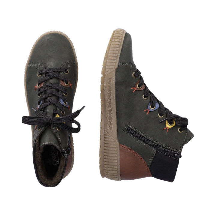 Bottine kaki RIEKER N0711-54