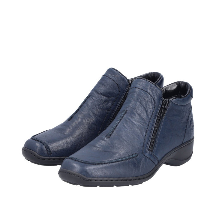 Bottine en cuir bleu RIEKER 58386-14
