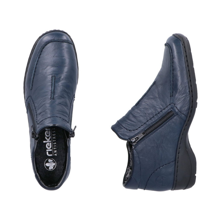Bottine en cuir bleu RIEKER 58386-14