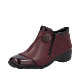 Bottine rouge deux zip RIEKER 58388-36