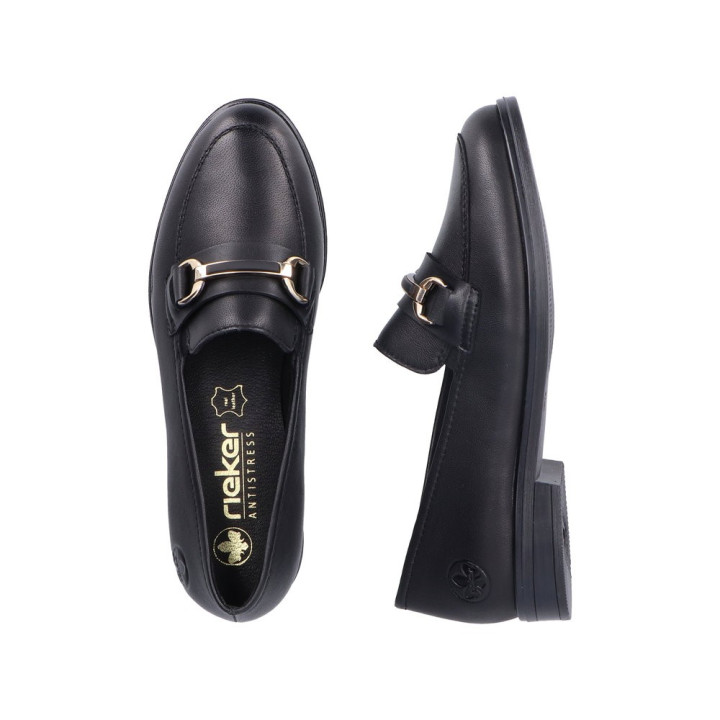 Mocassin femme cuir RIEKER 46262-01