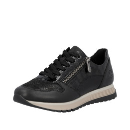 Basket cuir noir  RIEKER 49003-00