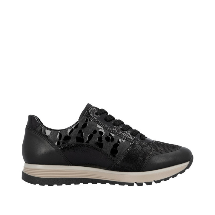 Basket cuir noir  RIEKER 49003-00