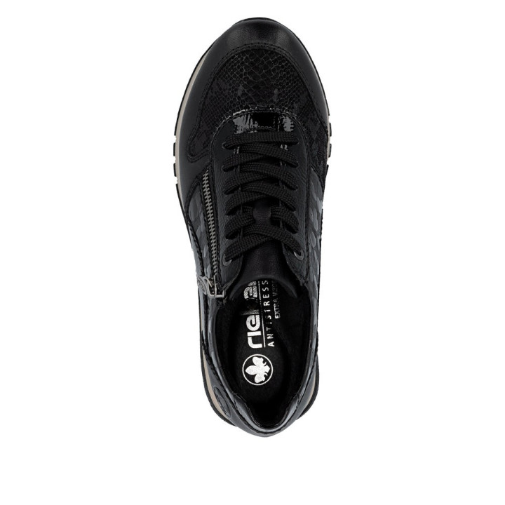Basket cuir noir  RIEKER 49003-00