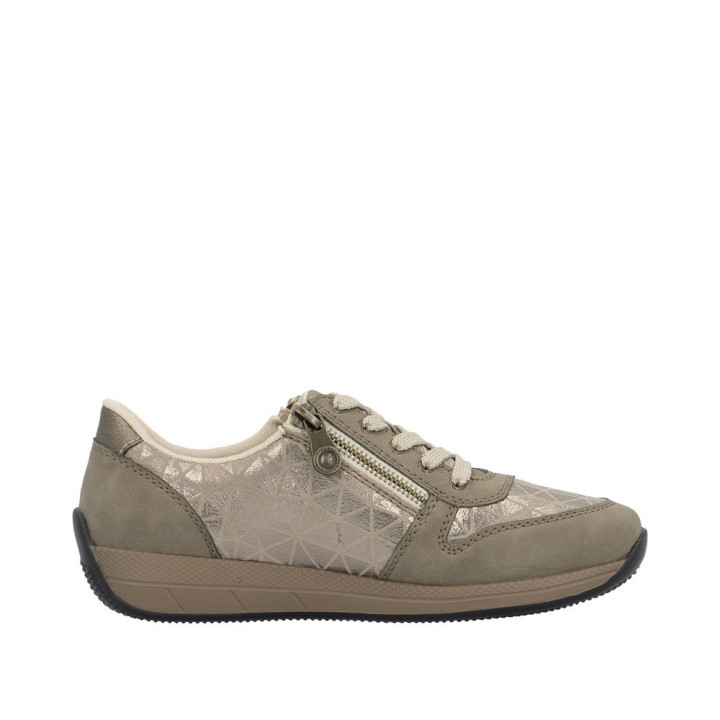Basket Beige grande largueur semelle amovible RIEKER N1100-62
