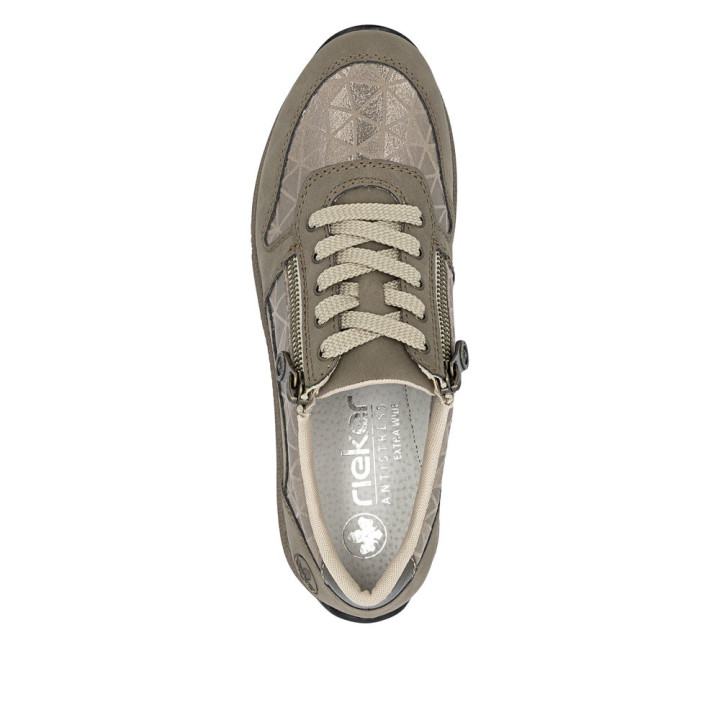 Basket Beige grande largueur semelle amovible RIEKER N1100-62