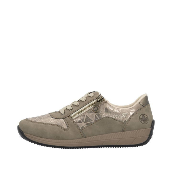 Basket Beige grande largueur semelle amovible RIEKER N1100-62