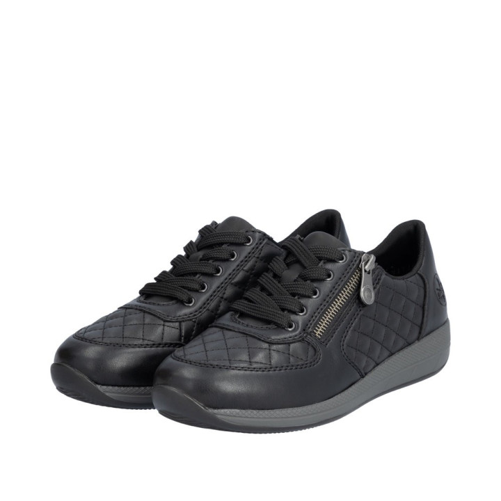 basket noir Rieker grande largueur et semelle amovible