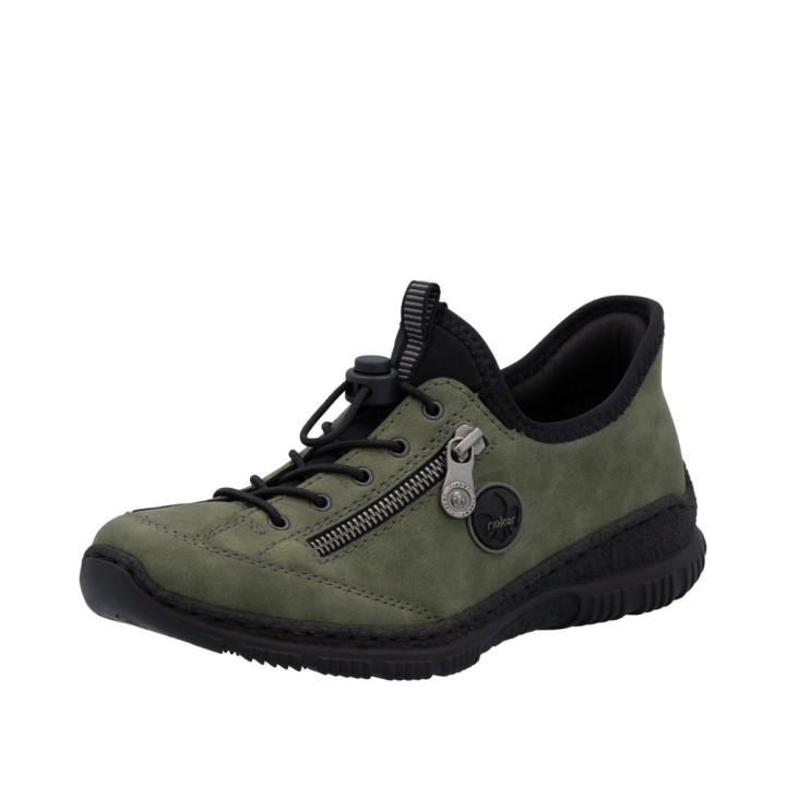 Basket kaki RIEKER N3267-54 mémoire de forme